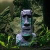 dekoration statue moai aquarium
